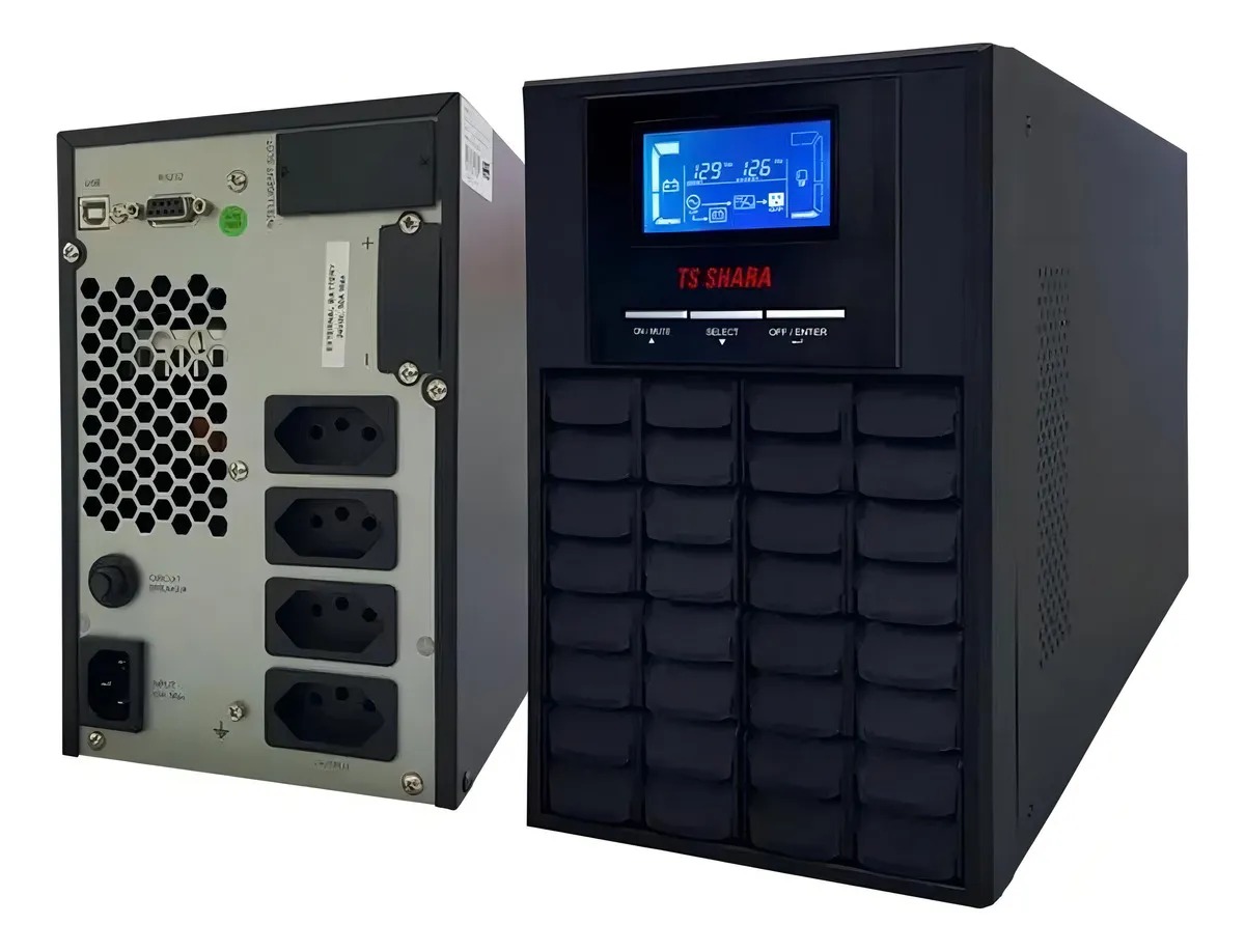Nobreak Ts Shara UPS Senno VT 1000VA Senoidal Pura 4 Tomadas USB